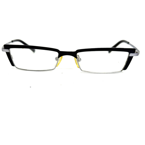 Archipelago Eyeglasses Frames Half Rim Black Silver 51-17-130 H20353 - Picture 1 of 7